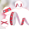 25 Yards Sport Ball Theme Printed Polyester Grosgrain Ribbon OCOR-WH20002-03B-01-6