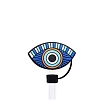 Blue Evil Eye Silicone Cartoon Style Dustproof Straw Cap PW-WG46E63-13-1