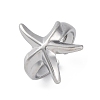 Stafish 304 Stainless Steel Open Cuff Rings for Women RJEW-F174-01P-2