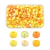 480Pcs 6 Colors Opaque & Transparent Plastic Beads KY-YW0001-75E-1