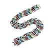 Electroplate Imitation Jade & Opaque & Transparent Glass Beads Strands EGLA-Q135-4x6MM-01G-2