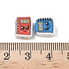 Printed Handmade Polymer Clay Beads CLAY-P005-06-3