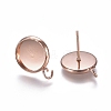 304 Stainless Steel Stud Earring Settings LS-STAS-E484-64A-RG-1