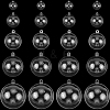 25Pcs 5 Styles Transparency Acrylic Christmas Balls Pendants DIY-CP0013-38-7