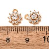 Brass Micro Pave Clear Cubic Zirconia Charms CU-CBAEC99-24G-3