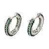Brass Micro Pave Cubic Zirconia Hoop Earrings KK-CBA8324-24P-01-4