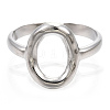 304 Stainless Steel Hollow Oval Cuff Rings RJEW-N038-120P-3