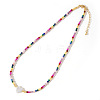 Bohemian Style Colorful Natural Stone Beaded Necklaces YS8800-1