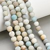 Natural Frosted Flower Amazonite Beads Strands GG-CBA6382-A04-8mm-02-1