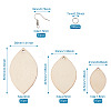 Yilisi DIY Unfinished Wooden Pendant Earring Making Kits DIY-YS0001-16-8