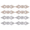 8 Pairs 2 Colors Alloy Plastic Interlocking Clasps FIND-CA0010-90A-1