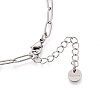 304 Stainless Steel Paperclip Chain Necklace NJEW-D045-14P-04-2