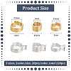 BENECREAT 120Pcs 6 Styles Brass Split Rings KK-BC0012-97-2