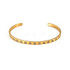 304 Stainless Steel Pave Heart Clear Cubic Zirconia Open Cuff Bangles for Women WG7A2FA-01-2