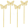 4Pcs Hollow Out Brass Bookmarks AJEW-SC0002-82-1