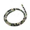 Natural Moss Agate Round Bead Strands X-G-P072-01-4mm-2