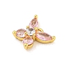 Rack Plating Brass Micro Pave Cubic Zirconia Charms KK-P277-22G-3