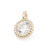 Brass Micro Pave Cubic Zirconia Pendants KK-M305-05G-01-1