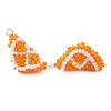 Glass Seed Beaded Fruit Pendants PALLOY-MZ00894-02-1