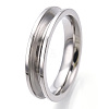 201 Stainless Steel Grooved Finger Ring Settings X-STAS-WH0039-11A-P-2