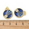 Brass Micro Pave Cubic Zirconia Pendants KK-B124-04G-01-3