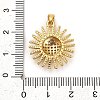 Brass Micro Pave Clear Cubic Zirconia Pendants KK-S503-02G-3