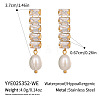 304 Stainless Steel Oval Stud Earrings LS-HE5353-4-1