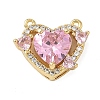 Brass Pave Cubic Zirconia Pendants KK-A273-27G-1