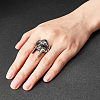 Titanium Steel Gothic Mask Finger Ring for Men Women RJEW-WH0001-12A-5