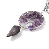 Natural Amethyst Keychain KEYC-K022-01P-11-2