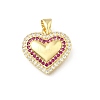 Brass Micro Pave Cubic Zirconia Pendants KK-Q066-18A-G-1