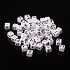 Chunky Letter Acrylic Cube Beads for Kids Jewelry X-PL37C9447-3