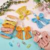 DIY Handmade Woven Cotton Bowknot Keychain Making Kits DIY-SC0028-14-3