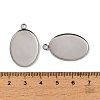 304 Stainless Steel Pendant Cabochon Settings X-STAS-NH0002-01A-P-3