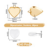 Unicraftale DIY Blank Heart Pendant Making Kit DIY-UN0005-12-3