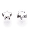 Rhodium Plated 925 Sterling Silver Beads LS-STER-T004-76P-2