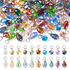 120Pcs 20 Style Electroplate Glass Pendant CW-TAC0001-21-12