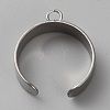 304 Stainless Steel Plain Band Open Cuff Ring Findings STAS-WH0048-02A-P-1