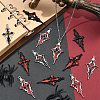 16Pcs 8 Colors Alloy Rhinestone Cross Pendants ENAM-YW0008-03-4