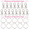 25Pcs Alloy Swivel Lobster Claw Clasps PALLOY-CJ0003-02-3