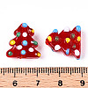 Christmas Theme Handmade Lampwork Bumpy Beads LAMP-G142-06A-3