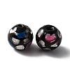 Handmade Lampwork Bead GLAA-WH0033-48F-2