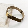 1Pc Leather Textured Bracelet Straps Slide Wristbands for Slide Charms AJEW-CL0001-01A-5