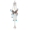 Stainless Steel Resin Butterfly Suncatcher HJEW-TA00452-03-1