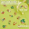 52Pcs 13 Styles Alloy Enamel Connector Charms FIND-PH0021-34-4