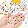 16Pcs 4 Colors Spray Painted Zinc Alloy Pendants FIND-CJ0005-51-4