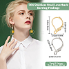 100Pcs 2 Colors 304 Stainless Steel Leverback Earring Findings STAS-BBC0001-56-2