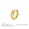 Irregular 304 Stainless Steel Finger Rings for Women SA8524-11-1