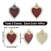 SUNNYCLUE 20Pcs 2 Colors Alloy Enamel Pendants ENAM-SC0003-84-2