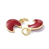 Brass Enamel Charms KK-C218-02G-A-3